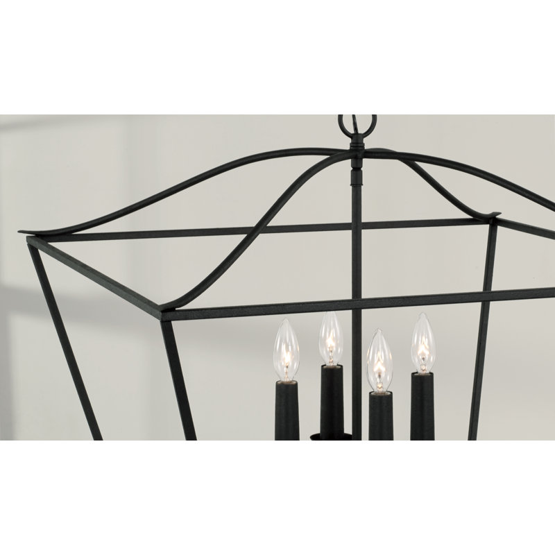 Grady 4 - Light Dimmable Lantern Square / Rectangle Chandelier