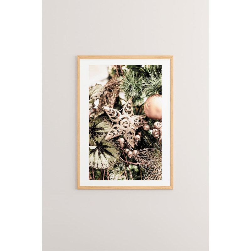 «Festive Christmas», peinture encadrée décorative de 13,0 po x 19,0 po | Cadre 100% bois massif (épaisseur: 0,8 pouce), œuvre d'art 100% MDF | Impression numérique pour des couleurs vives, décoration murale parfaite pour la maison et le bureau