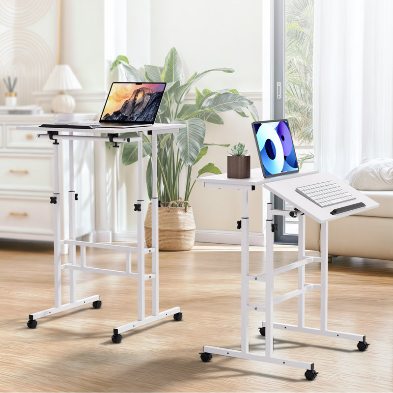 Bureau pour ordinateur portable Oziel, Blanc