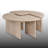 3 Pieces Travertine Round Coffee Table
