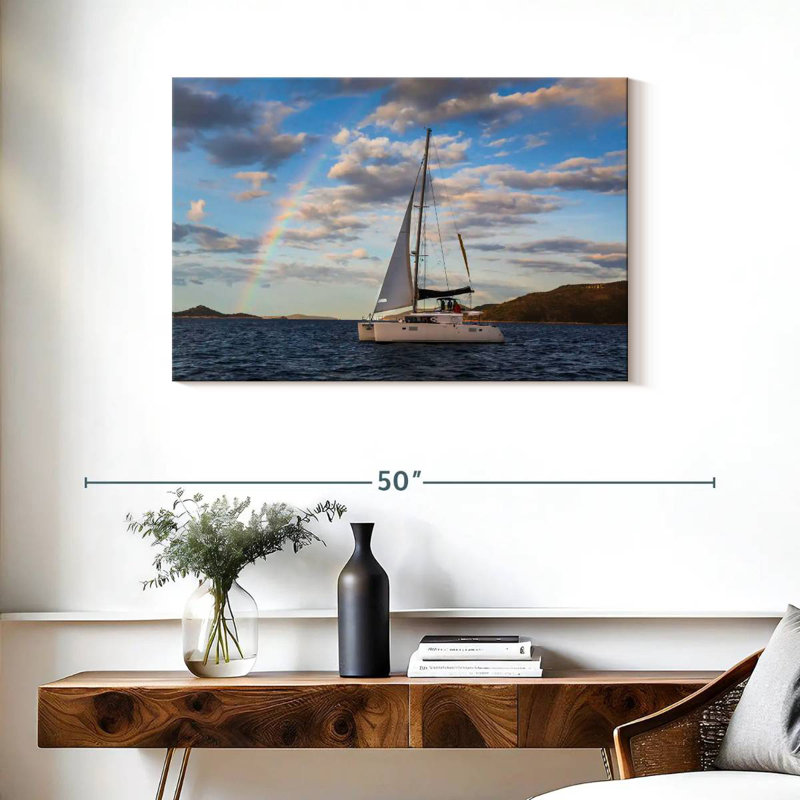 Mehar Rainbow Over Catamaran, 24" H x 36" W