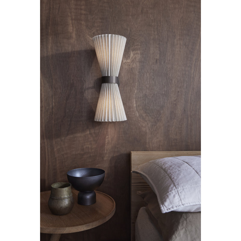 Amore 2 - Light Armed Sconce, Natural, Bronze, 14.57" H x 6.1" W x 6.1" D