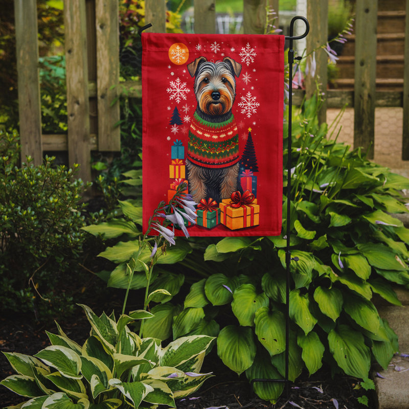 Drapeau de jardin en polyester double face H 15,5 po x l 11,25 po