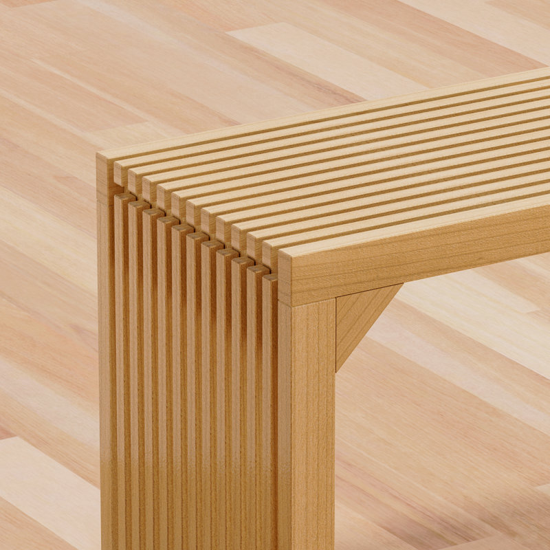 Banc en bois massif de 35 po