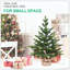 Arbre de Noël de table complet en PE avec 230 pointes, mini arbre réaliste avec base remplie de ciment en plastique - petit décor de bureau pour la maison, le bureau, le dortoir, le vestibule