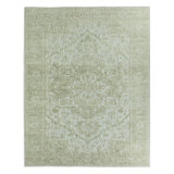 Jaipur Living Pranhita APS02 Handknotted Medallion Green and Light Gray Area Rug (10'x14')