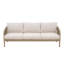 Sofa d'extérieur en bois d'acacia et corde tressée avec coussins