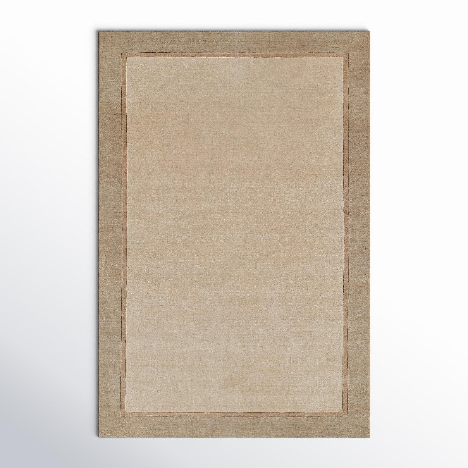 Zaley Gray Taupe Hand-Tufted Wool Rug, Rectangle 2' x 3'
