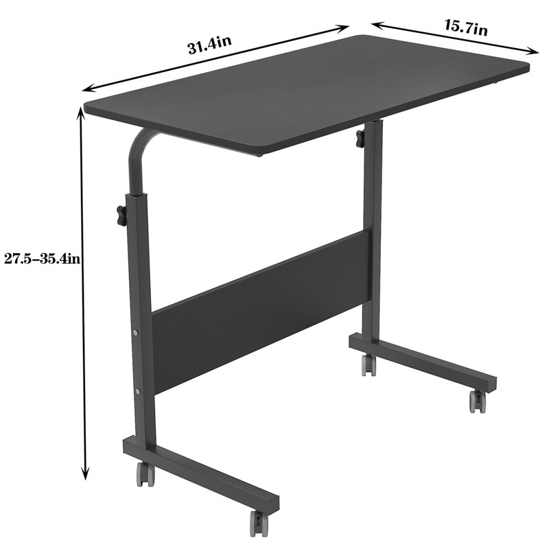 Chariot réglable pour ordinateur portable, Noir, H 35,4 po x l 31,5 po x P 15,7 po
