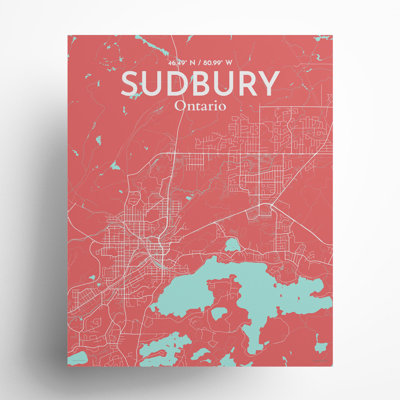 Sudbury City Map, impression