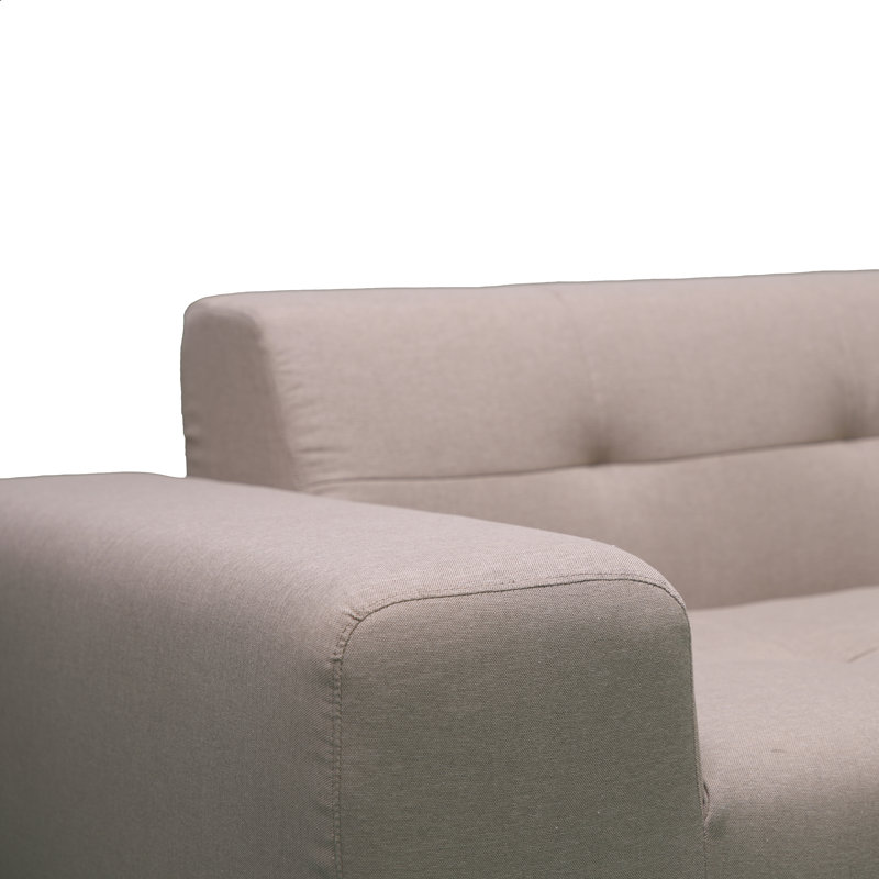 Ensemble de canapé modulaire et de table 3 pièces Deko Living, Polyester brun