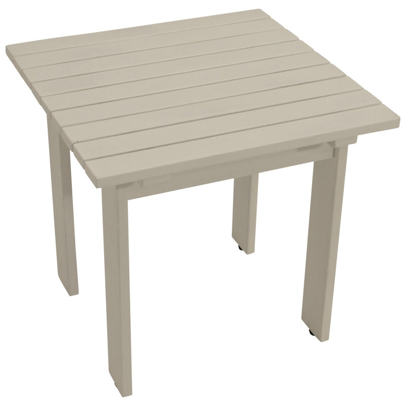 Crume Square Eucalyptus Solid Wood Outdoor Side Table and Coffee Table - 46 cm W 46 cm D, White