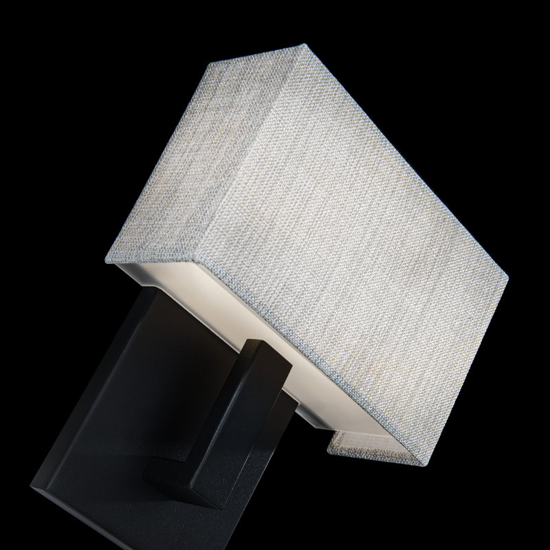 Manhattan 1 - Light Flush Mounted Sconce, Black, 9" H x 7.38" W x 2.75" D
