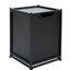 Table d'appoint pour l'extérieur avec support de réservoir en métal, noir mat, design moderne avec des lignes précises, multifonctionnel et fer thermolaqué, aspect noir élégant 15,71 x 22,08, caractéristique, cadre en fer, largeur, profondeur,