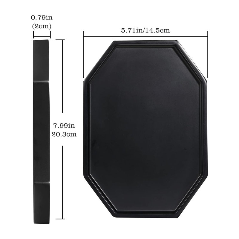 Matte Black Resin Vanity Tray