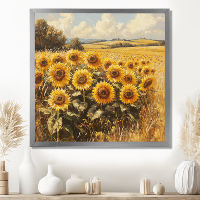 Donaugh Countryside Sunflowers In The Prairies II - Sunflowers Large Wall Art