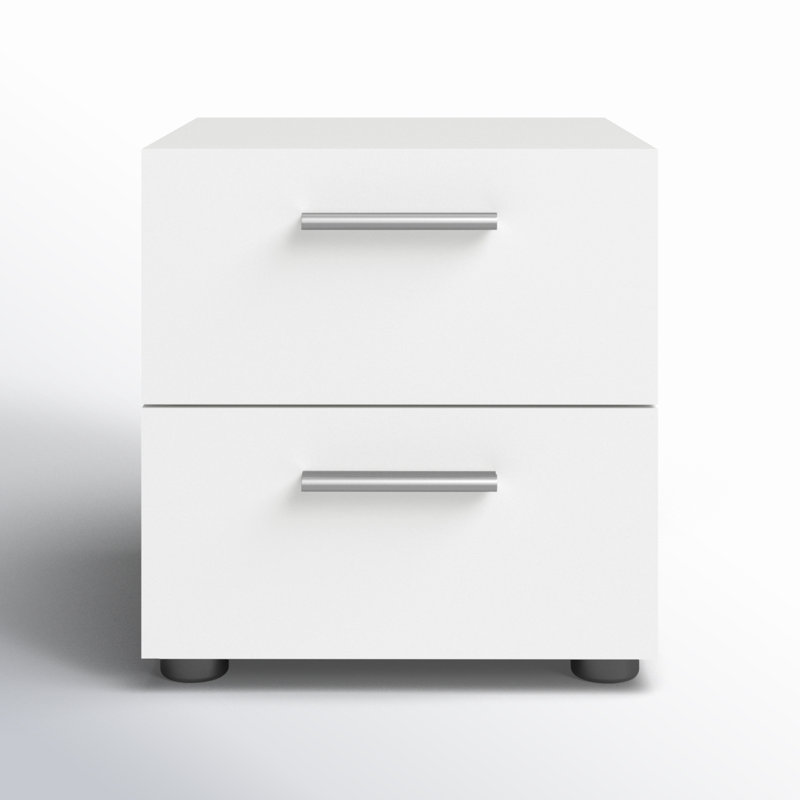 Gianna 15.75"W 2-Drawer Nightstand, White