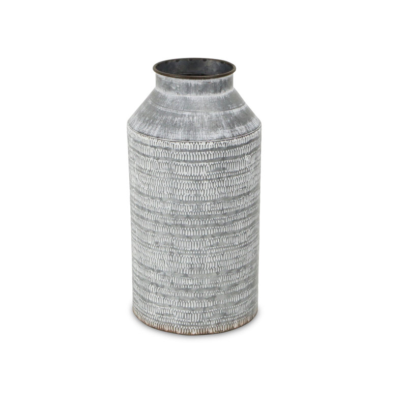Corliss Handmade Metal Table Vase, 13" H x 6.5" W x 6.5" D
