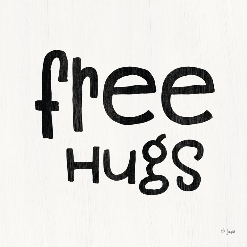 Free Hugs par Jaxn Blvd. - Imprimé, H 12 po x l 12 po, No, Toile tendue