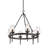 Wooler 6 - Light Dimmable Wagon Wheel Chandelier