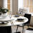 Vera Modern Round Dining Table with Lazy Susan for 4-8, Sintered Stone Tabletop, Solid Pedestal Carbon Steel Base Pre-Assembly-101644226-101644229-101887168