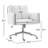 Arianna Extra Wide Home Office Chair, Upholstered Swivel Boucle Fabric Desk Chair With Padded Back, Height Adjustable Task Chair With Ball Caster, Metal Frame-636427211