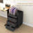 Cabinets, HOMCOM 3-Drawer Home Office Storage with Removable Tray | Rolling Under Desk Printer Stand | Black | Melamine-Coated Particle Board-938618177