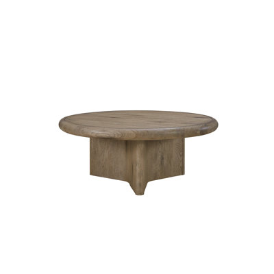 Knotty English Oak Round Cocktail Table