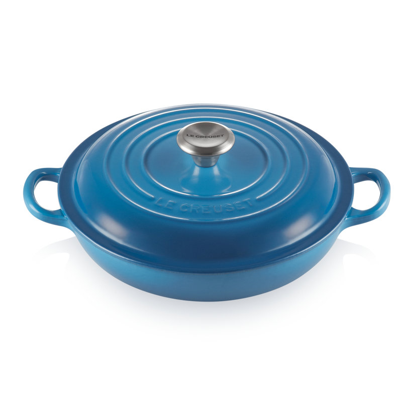 Le Creuset Signature Enameled Cast Iron Braiser with Lid, Marseille