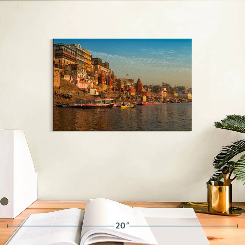 Kavia River Ganges à Varanasi, H 8 po x l 12 po