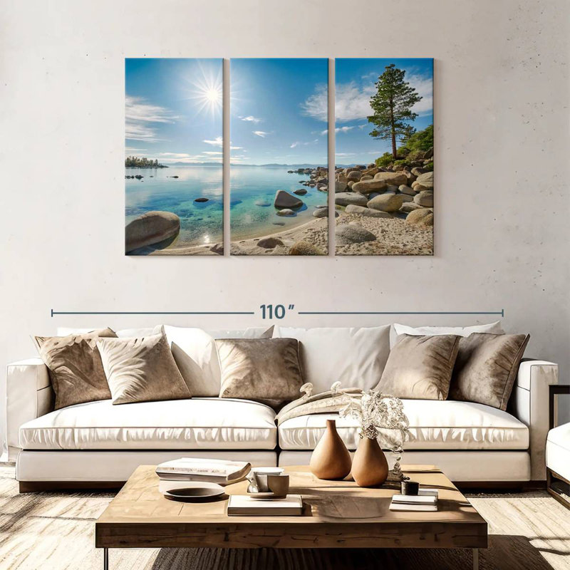 Alvord Dazzling Lake Tahoe, H 48 po x l 74 po