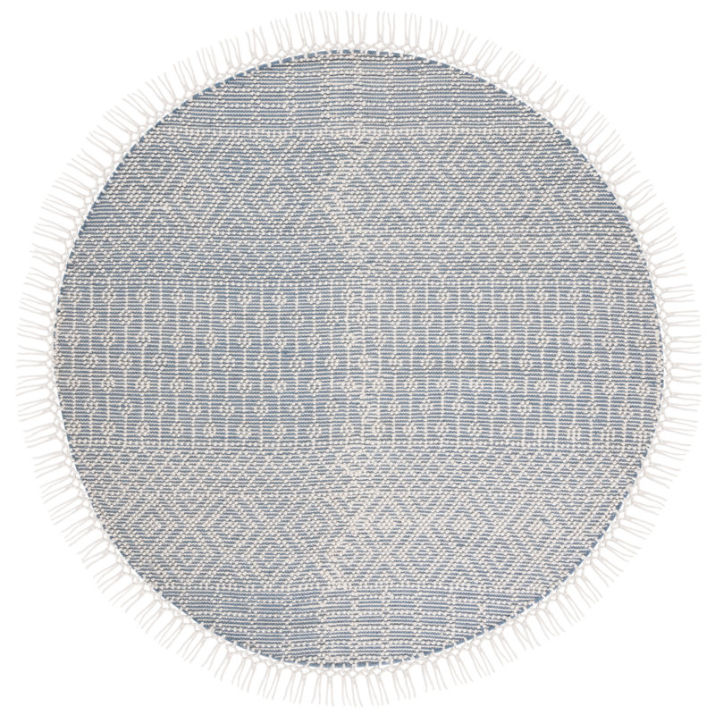 Cleveland Hand Loomed Wool Southwestern Rug, Round 6'
