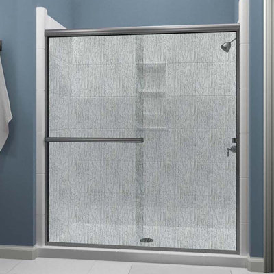 Lese - W x 67.375'' H Bypass Door Semi-Frameless Shower Door with