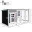 63" Chicken House With Run Area, Nesting Box, Waterproof Roof, Wooden Construction, Easy Maintenance Outdoor Coop 63", , Breathable
