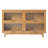 Varese Mid-Century Modern Wood Display Storage Cabinet with Glass Display Compartments