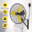 Ventilateur mural extérieur oscillant 24 po, 9 000 pi³ / min, ventilateur extérieur professionnel imperméable 3 vitesses haute vitesse, ventilateurs muraux industriels robustes pour patio, commercial, garage, entrepôt, homologué UL