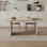 Grande table de salle à manger 70,8 po pour 6-8 personnes, table de salle à manger rectangulaire moderne avec base en flûte de bois, tables de salle à manger pour dîner, salon
