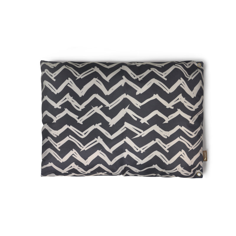 Lit d'extérieur à chevrons pour animaux, Petit (l 20,5 po x P 28 po x H 7,9 po), Noir