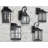 Amara Transitional Outdoor Wall sconces 13-in Clear Glass-Matte Black