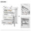 Ensemble de meuble-lavabo simple 24 po avec lavabo en céramique, ensemble de meuble-lavabo autoportant avec 3 tiroirs, cadre en bois massif, blanc