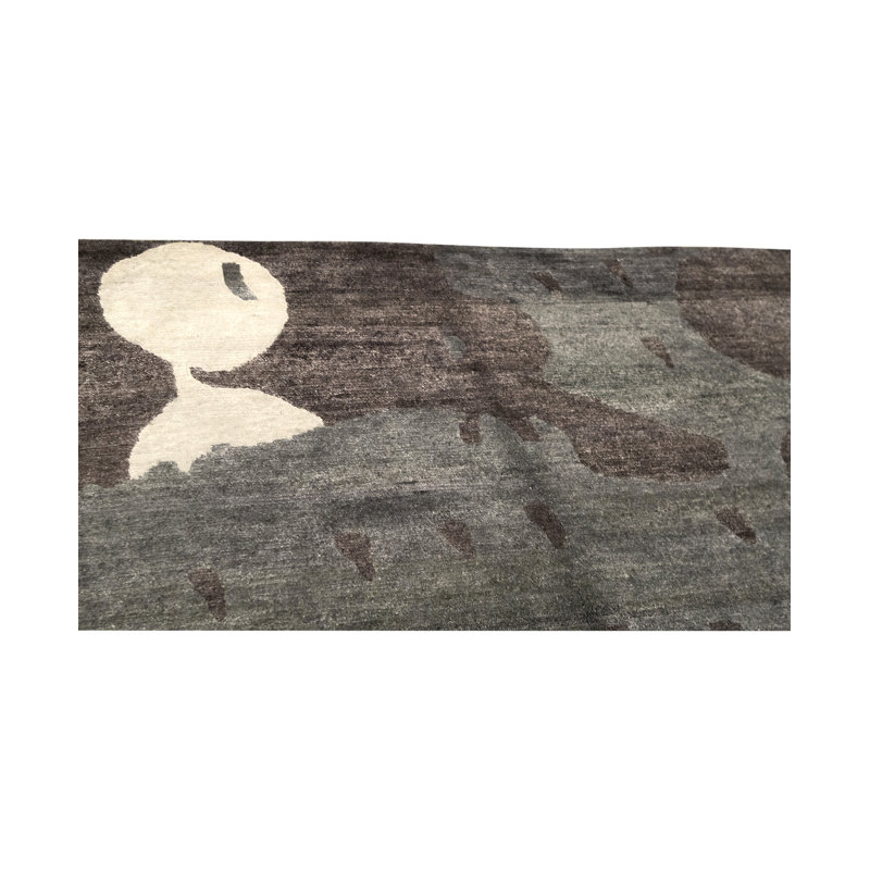 Abstract Area Rug in Brown