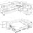 Sleeper Sofa, 2 in 1 Pull Out Couch Bed,6 seater sofa bed, L Shaped Sleeper