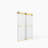 56-60"W X 70"H Frameless Double Sliding Shower Door,5/16" (8Mm) Thick SGCC Tempered Clear Glass,Double Side Easy Clean Coat,Brushed Gold Finished With Buffer-117492526