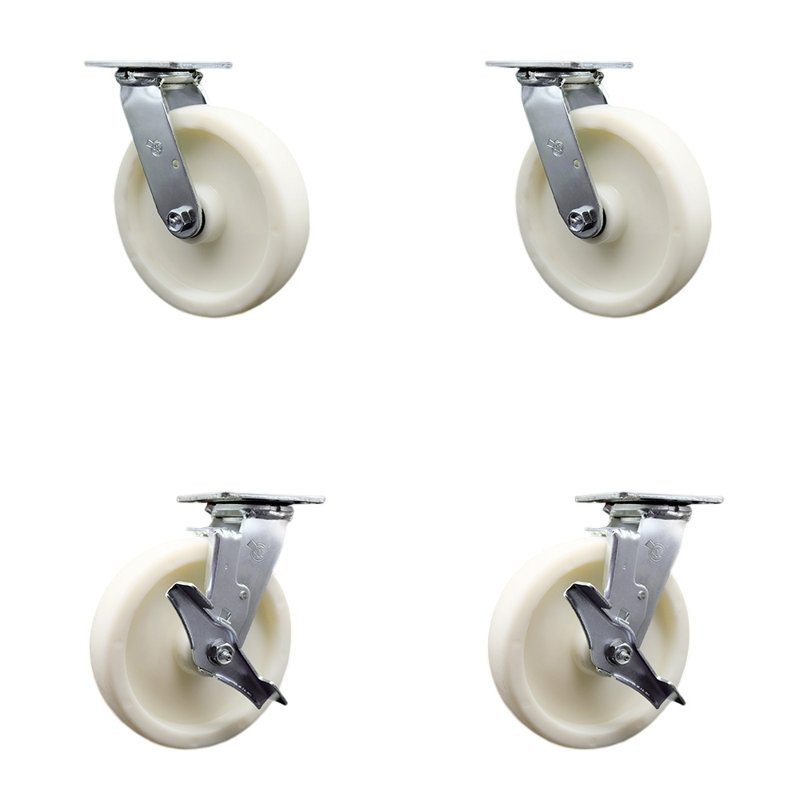 4 Piece Steel Nylon Caster Set