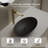 MonBlari 20" X 13" Oval Solid Surface Vessel Sink Matt Black-120972173