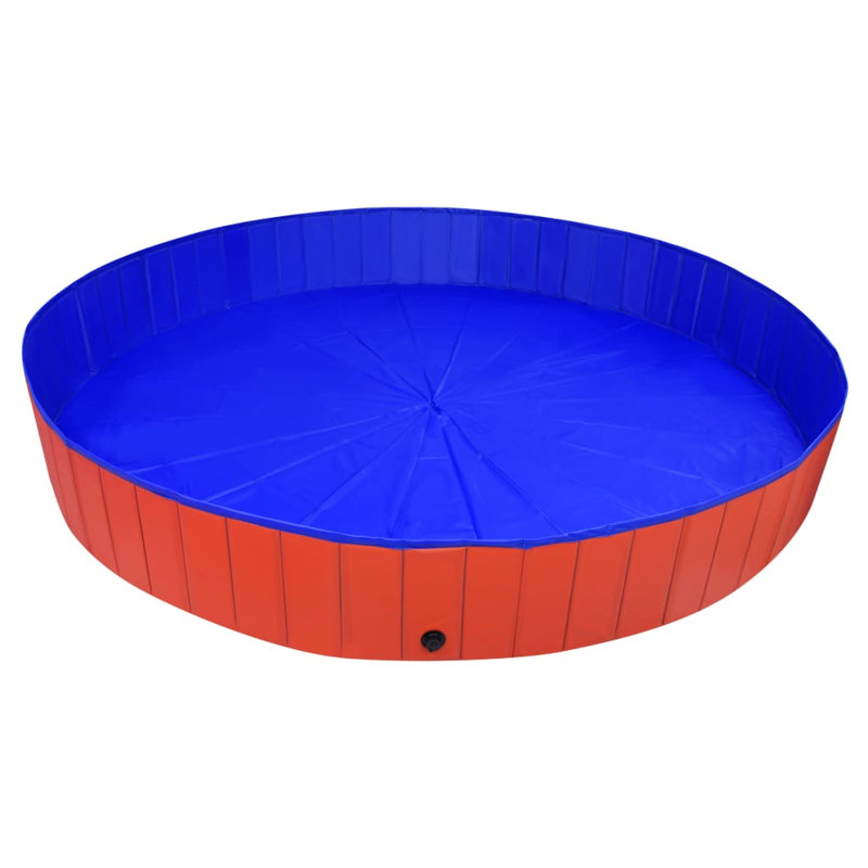 Linda Plastic Round Pet Pool H x W x L, 40cm H x 300cm W x 40cm D, Red