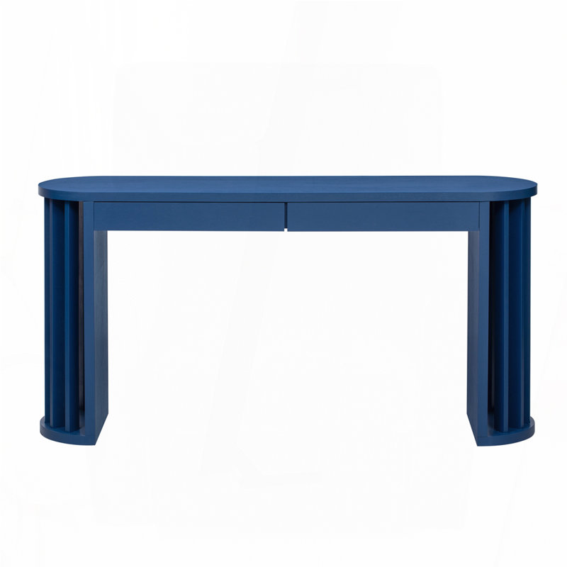 59-inch Long Console Table, Navy Blue