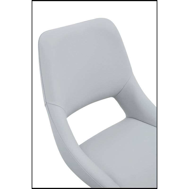 Ensemble de 4 chaises de salle à manger, chaise de salle à manger pivotante confortable, chaises de cuisine en métal avec filet doré et haut dossier