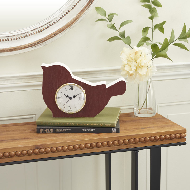 Horloge de table analogique analogique rouge