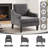 Plush Chenille Armchairs Set Of 2 – Modern Upholstered Accent Chairs With Cozy Fabric For Living Room-1676117785